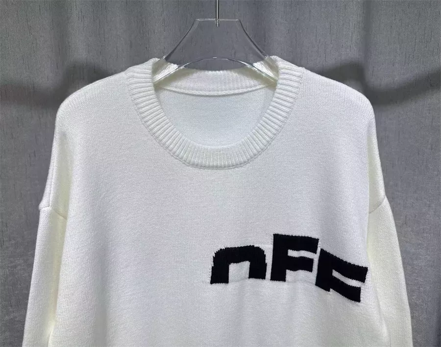 Off-White Sweaters Long Sleeved For Unisex Popular 8084