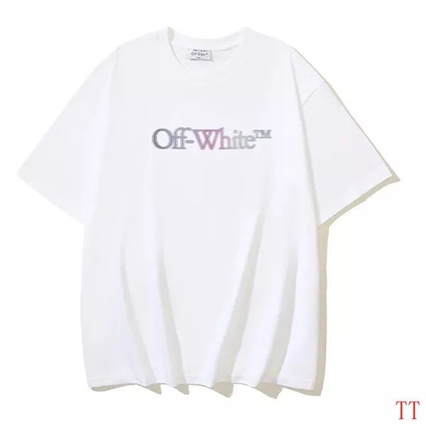 Off-White T-Shirts Short Sleeved For Unisex Bold 2619