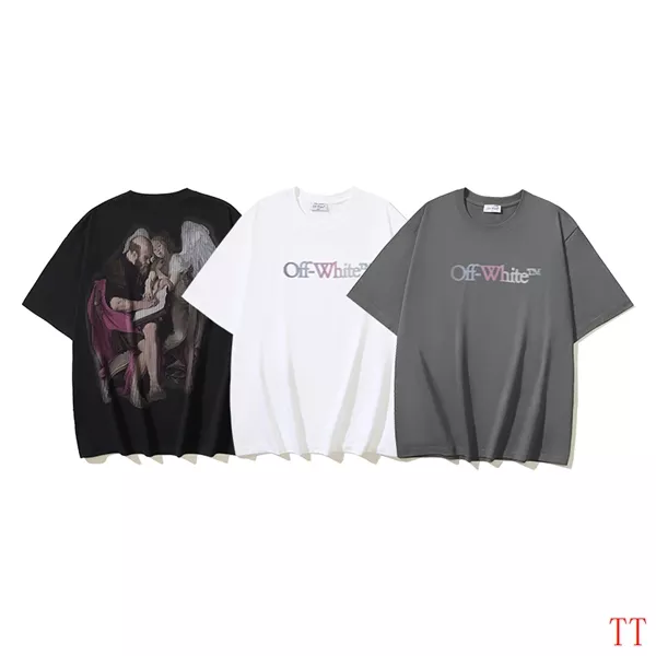 Off-White T-Shirts Short Sleeved For Unisex Bold 2619