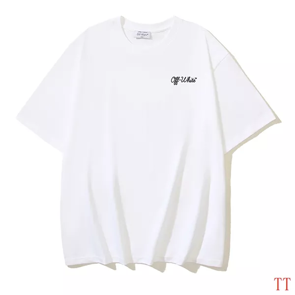 Off-White T-Shirts Short Sleeved For Unisex Bold 6338