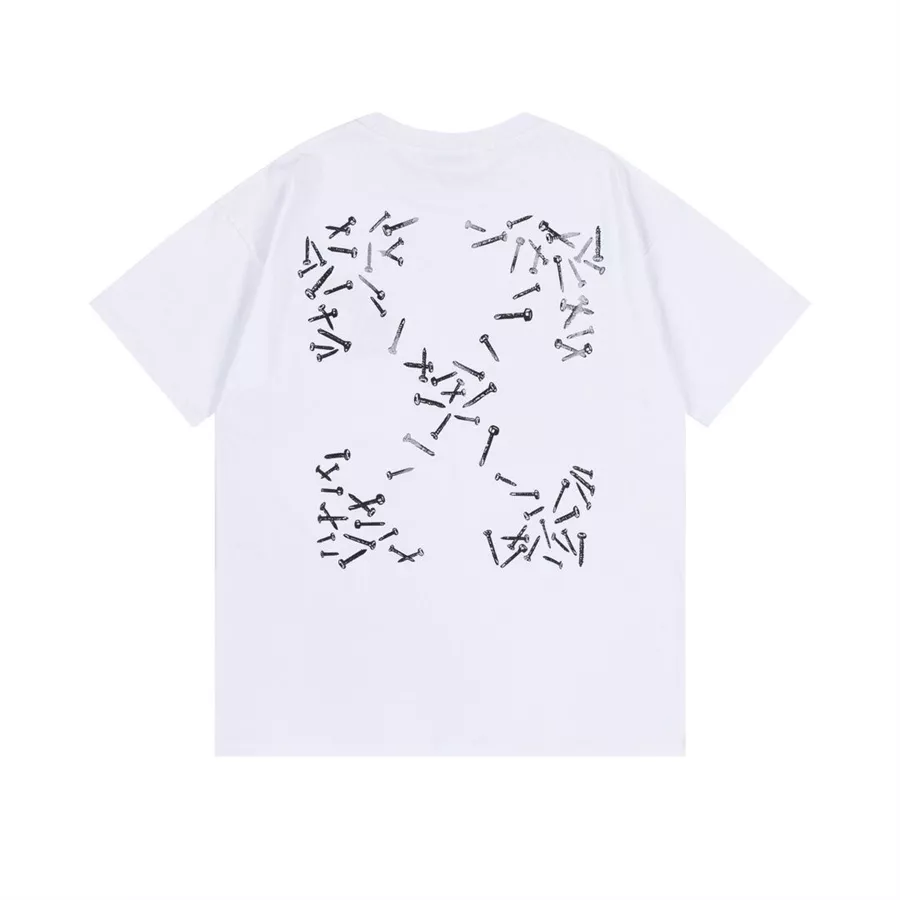 Off-White T-Shirts Short Sleeved For Unisex Bright 8548