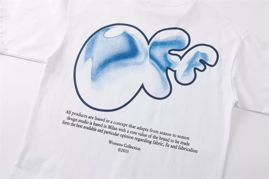 Off-White T-Shirts Short Sleeved For Unisex Comfortable 6426