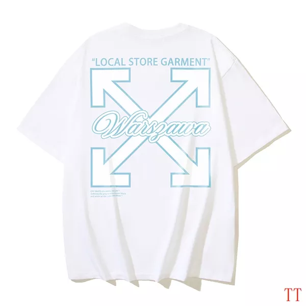 Off-White T-Shirts Short Sleeved For Unisex Comfortable 7464