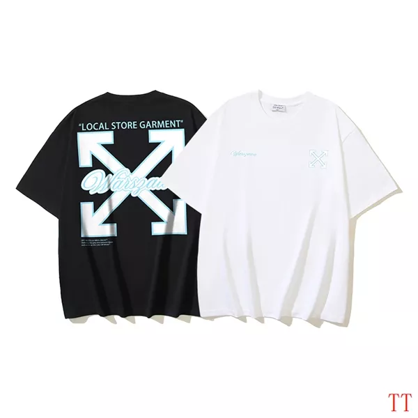 Off-White T-Shirts Short Sleeved For Unisex Comfortable 7464