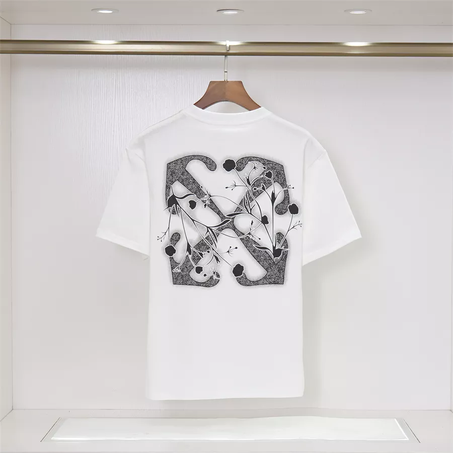Off-White T-Shirts Short Sleeved For Unisex Cozy 5231