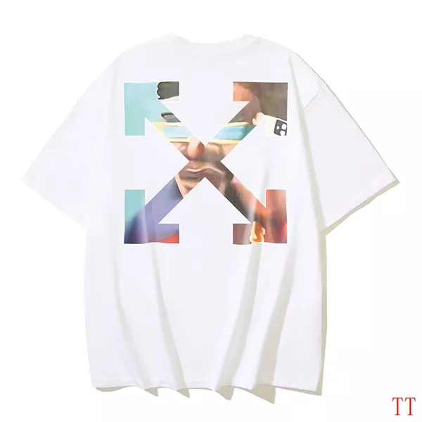 Off-White T-Shirts Short Sleeved For Unisex DailyWear 4898