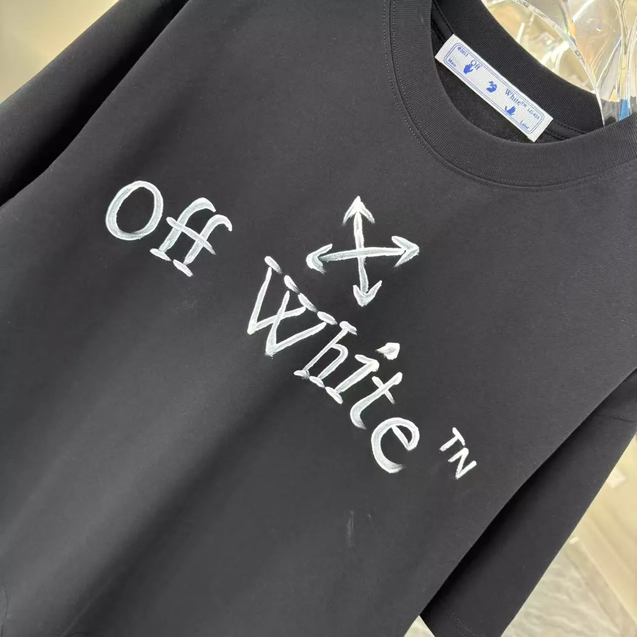 Off-White T-Shirts Short Sleeved For Unisex DailyWear 5344