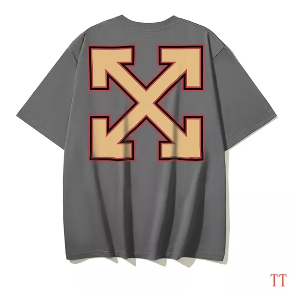 Off-White T-Shirts Short Sleeved For Unisex DailyWear 6264
