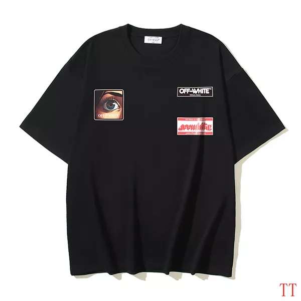 Off-White T-Shirts Short Sleeved For Unisex Elegant 7546