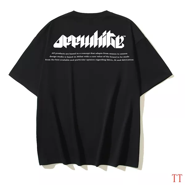 Off-White T-Shirts Short Sleeved For Unisex Elegant 7546