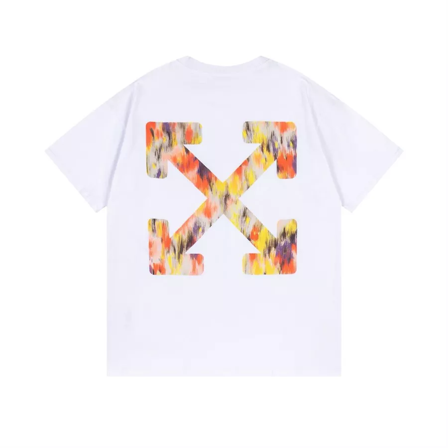 Off-White T-Shirts Short Sleeved For Unisex Elegant 9826