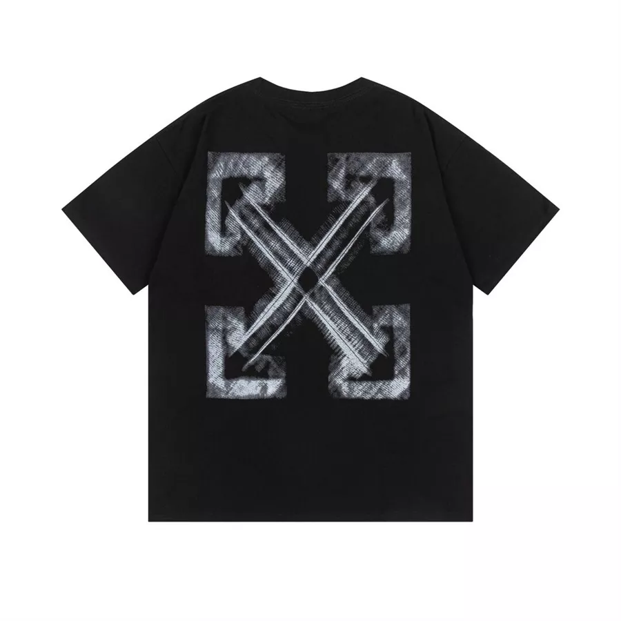 Off-White T-Shirts Short Sleeved For Unisex Fashionable 8153