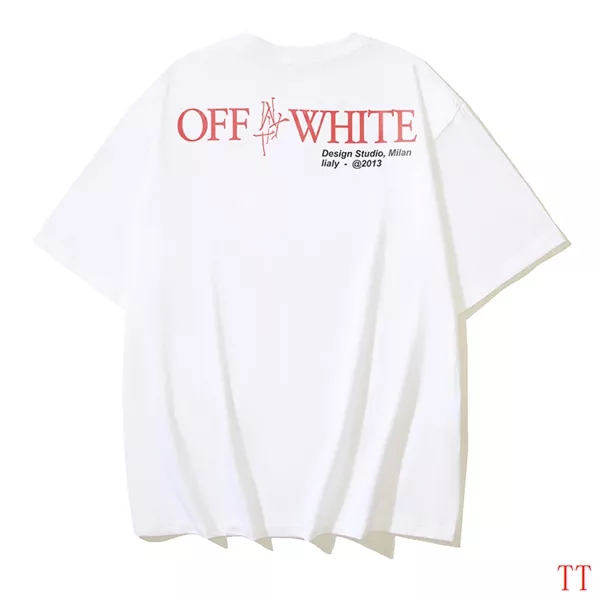 Off-White T-Shirts Short Sleeved For Unisex Flexible 1957