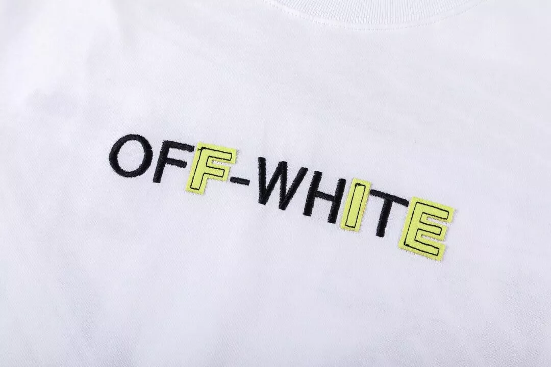 Off-White T-Shirts Short Sleeved For Unisex Flexible 9501