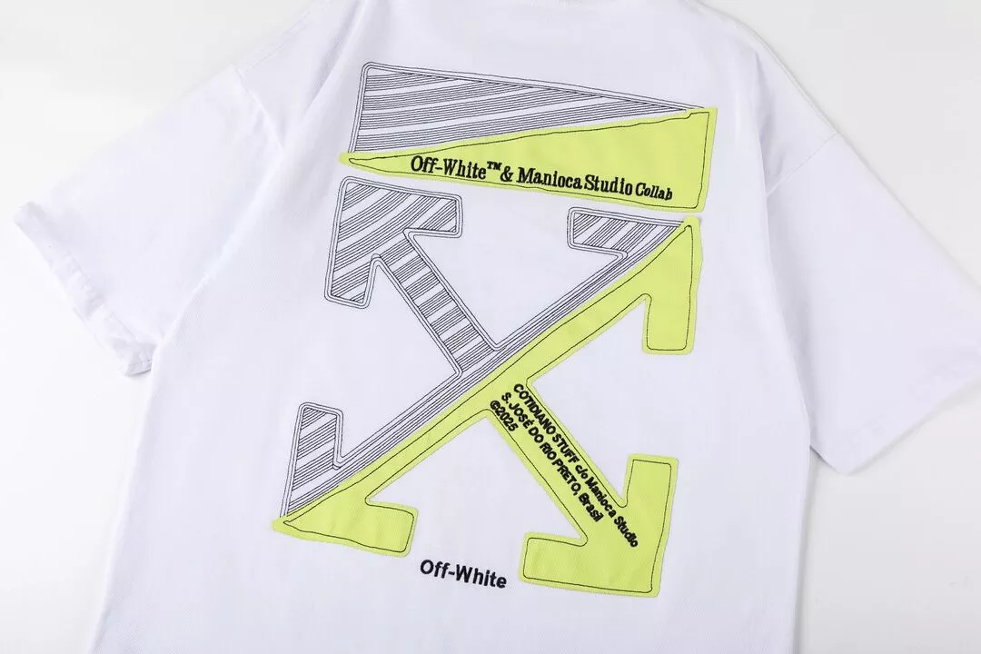 Off-White T-Shirts Short Sleeved For Unisex Flexible 9501