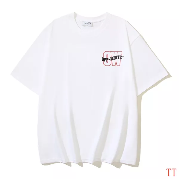 Off-White T-Shirts Short Sleeved For Unisex Flexible 986