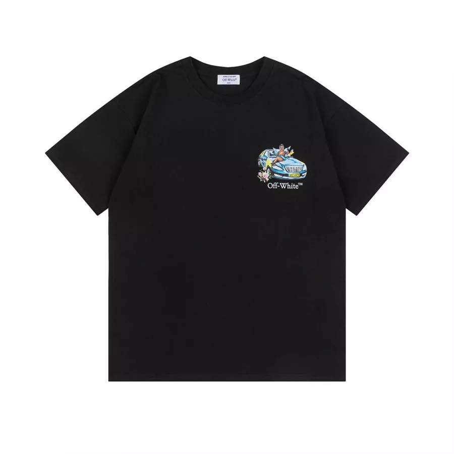 Off-White T-Shirts Short Sleeved For Unisex Functional 3493