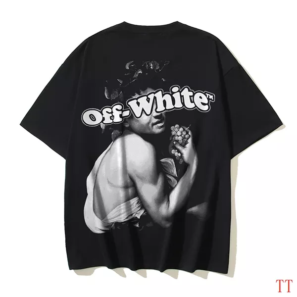 Off-White T-Shirts Short Sleeved For Unisex Minimalist 4432