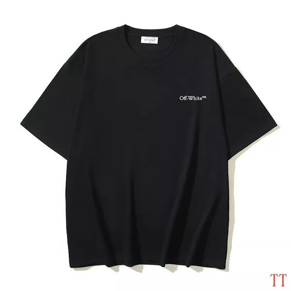 Off-White T-Shirts Short Sleeved For Unisex Minimalist 4432