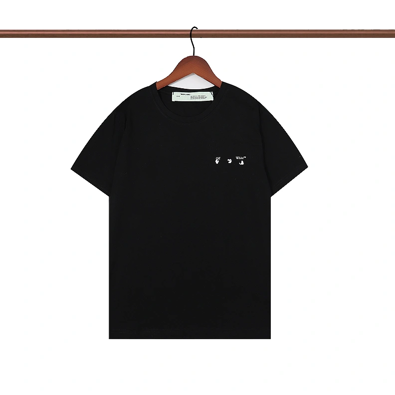 Off-White T-Shirts Short Sleeved For Unisex Modern 2909