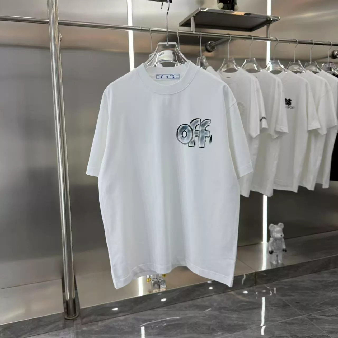 Off-White T-Shirts Short Sleeved For Unisex Sleek 751