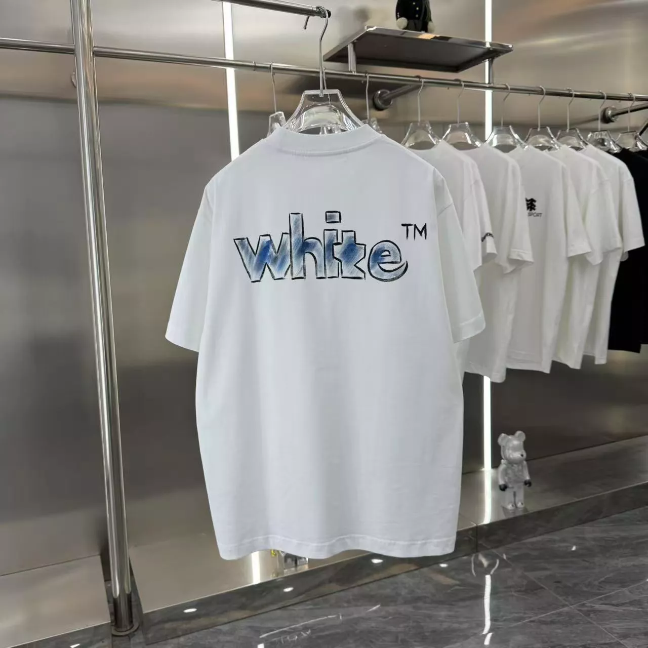 Off-White T-Shirts Short Sleeved For Unisex Sleek 751
