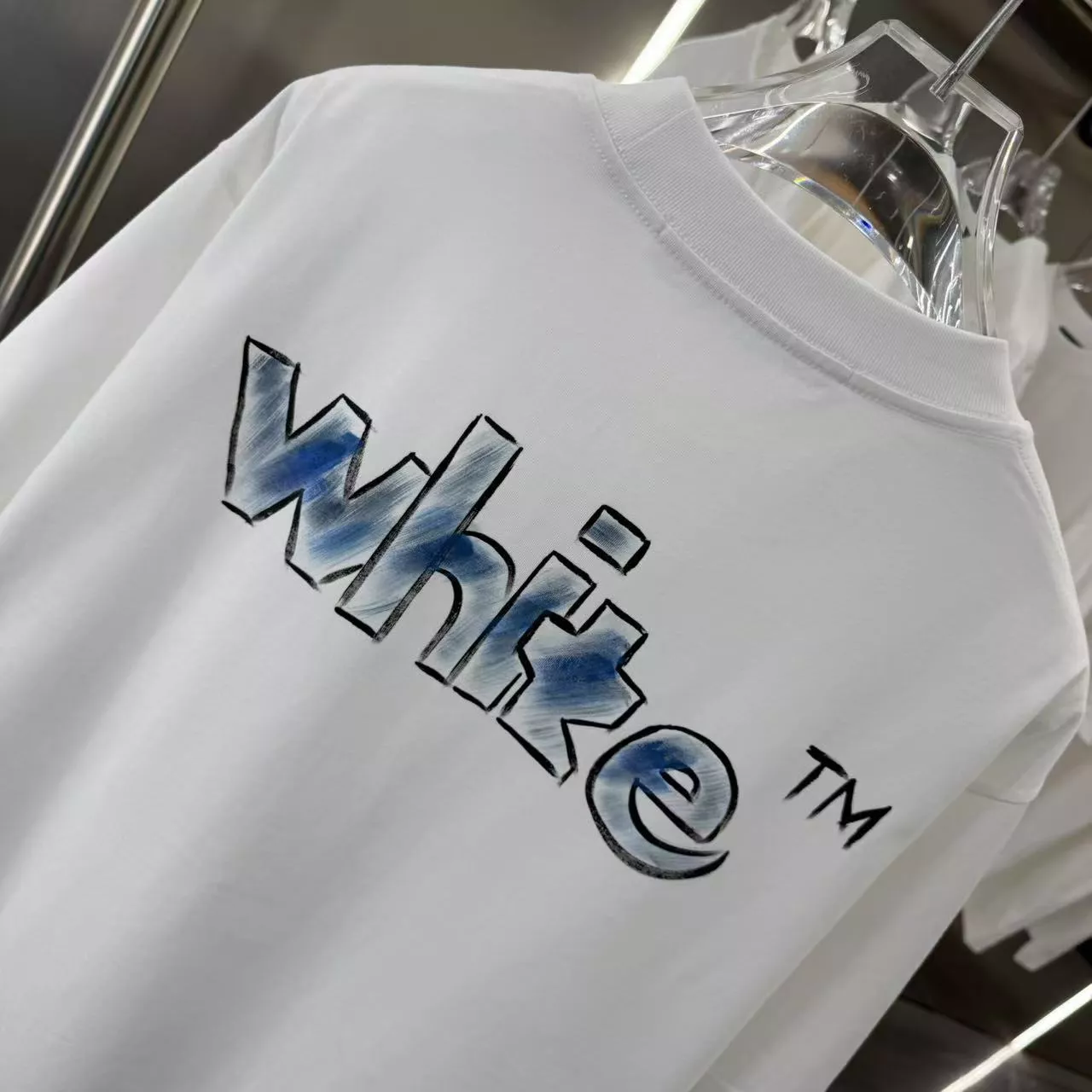 Off-White T-Shirts Short Sleeved For Unisex Sleek 751