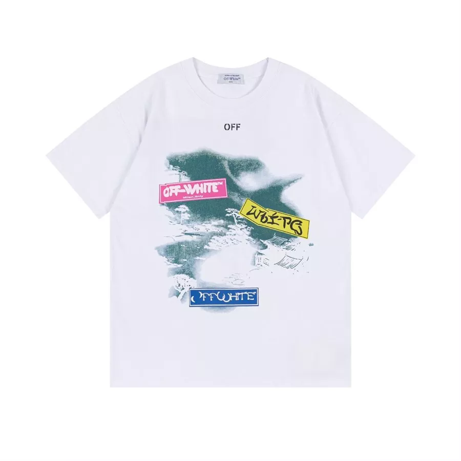 Off-White T-Shirts Short Sleeved For Unisex Soft 6043
