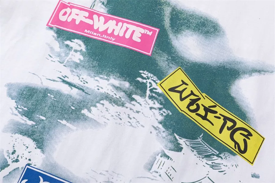 Off-White T-Shirts Short Sleeved For Unisex Soft 6043