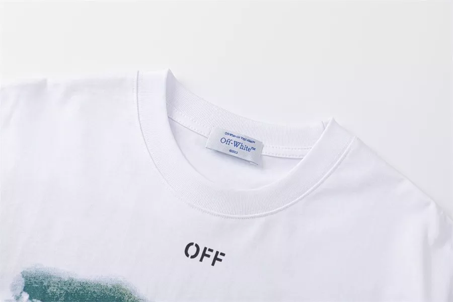 Off-White T-Shirts Short Sleeved For Unisex Soft 6043