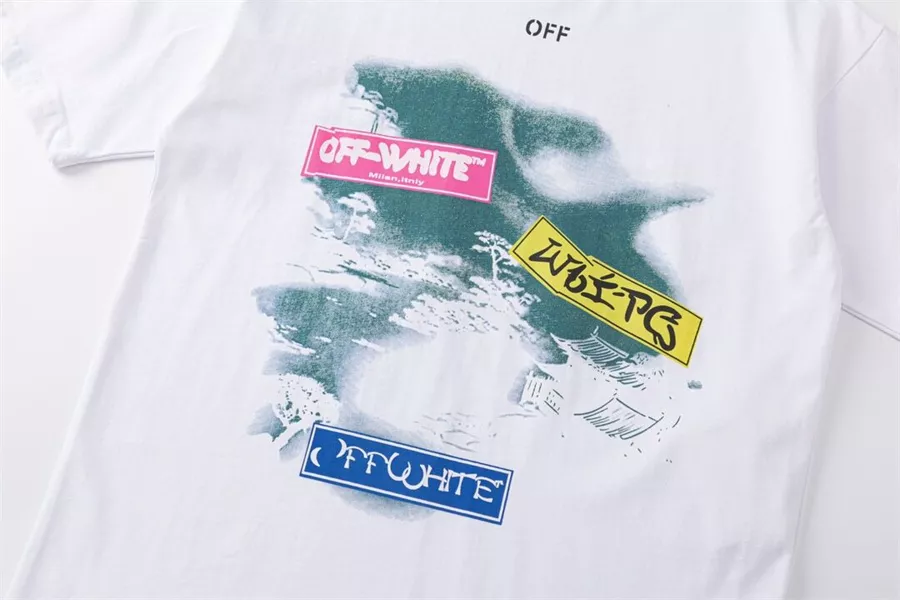 Off-White T-Shirts Short Sleeved For Unisex Soft 6043