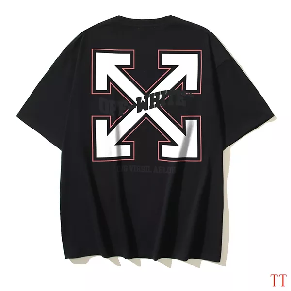 Off-White T-Shirts Short Sleeved For Unisex Sophisticated 8821