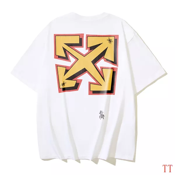 Off-White T-Shirts Short Sleeved For Unisex Stylish 6120