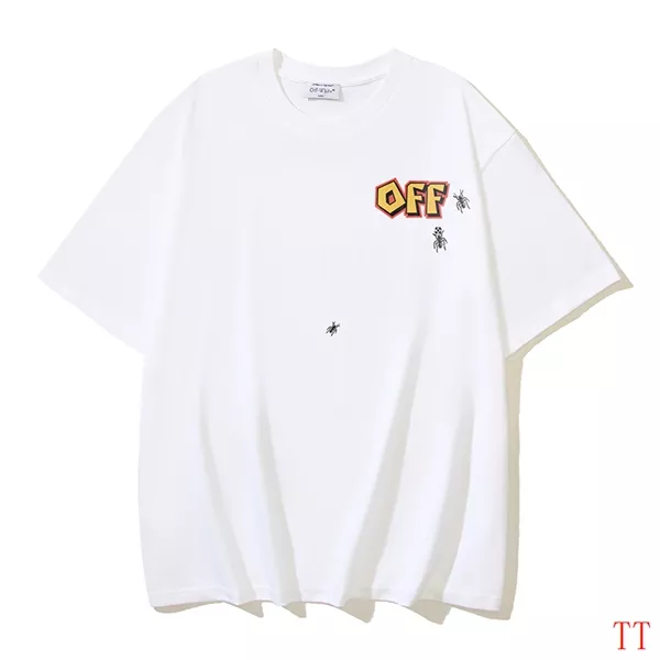 Off-White T-Shirts Short Sleeved For Unisex Stylish 6120