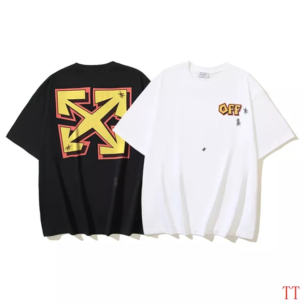 Off-White T-Shirts Short Sleeved For Unisex Stylish 6120