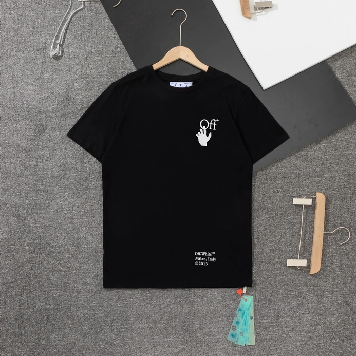 Off-White T-Shirts Short Sleeved For Unisex Trendsetting 1320