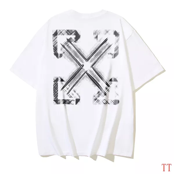 Off-White T-Shirts Short Sleeved For Unisex Trendy 7015