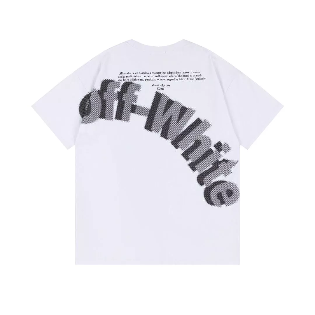 Off-White T-Shirts Short Sleeved For Unisex Versatile 2157