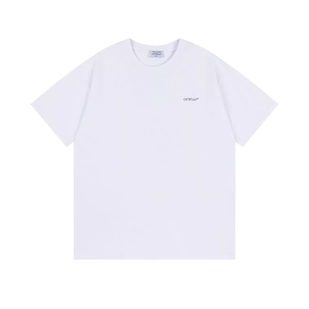 Off-White T-Shirts Short Sleeved For Unisex Versatile 2157