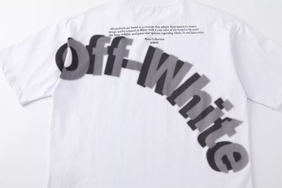 Off-White T-Shirts Short Sleeved For Unisex Versatile 2157