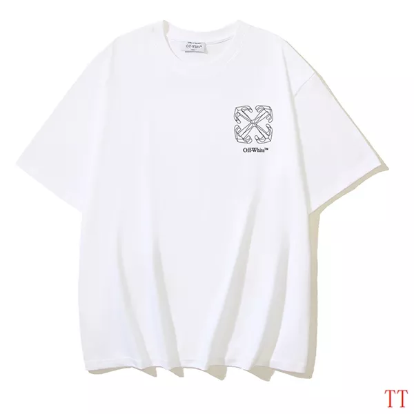 Off-White T-Shirts Short Sleeved For Unisex Versatile 2327