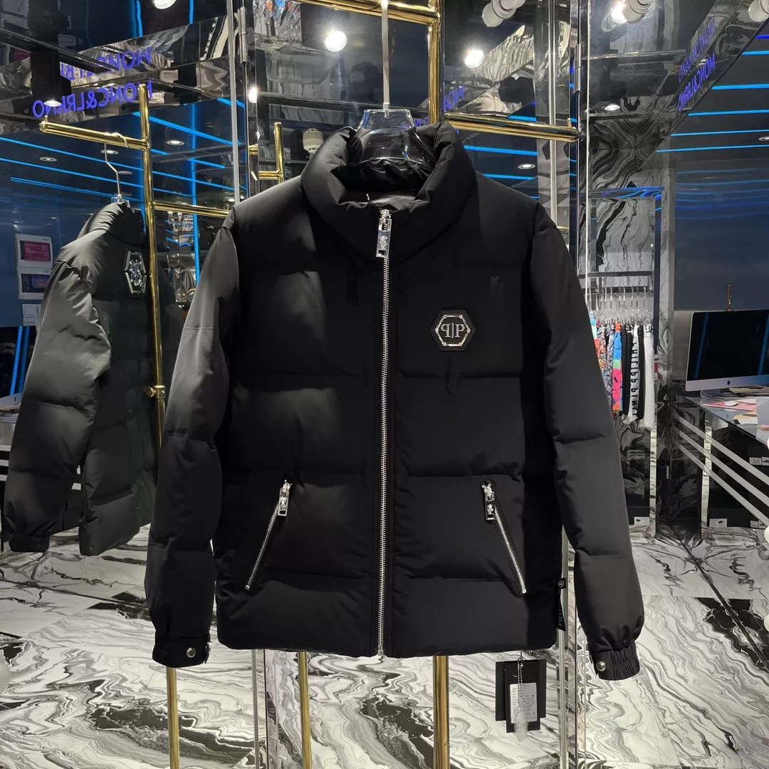 Philipp Plein PP Down Feather Coat Long Sleeved For Men Lightweight 387
