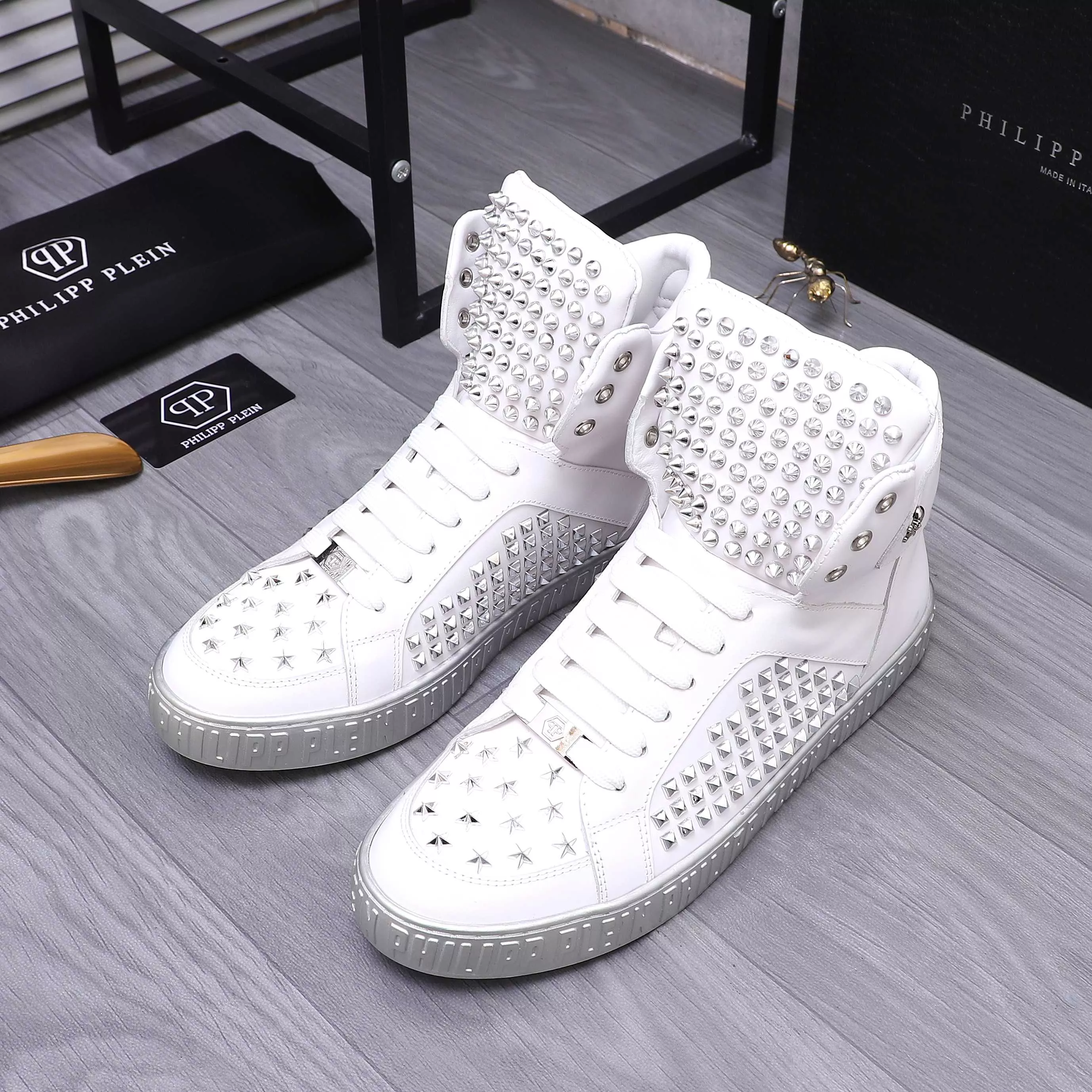Philipp Plein PP High Tops Shoes For Men Minimalist 8376