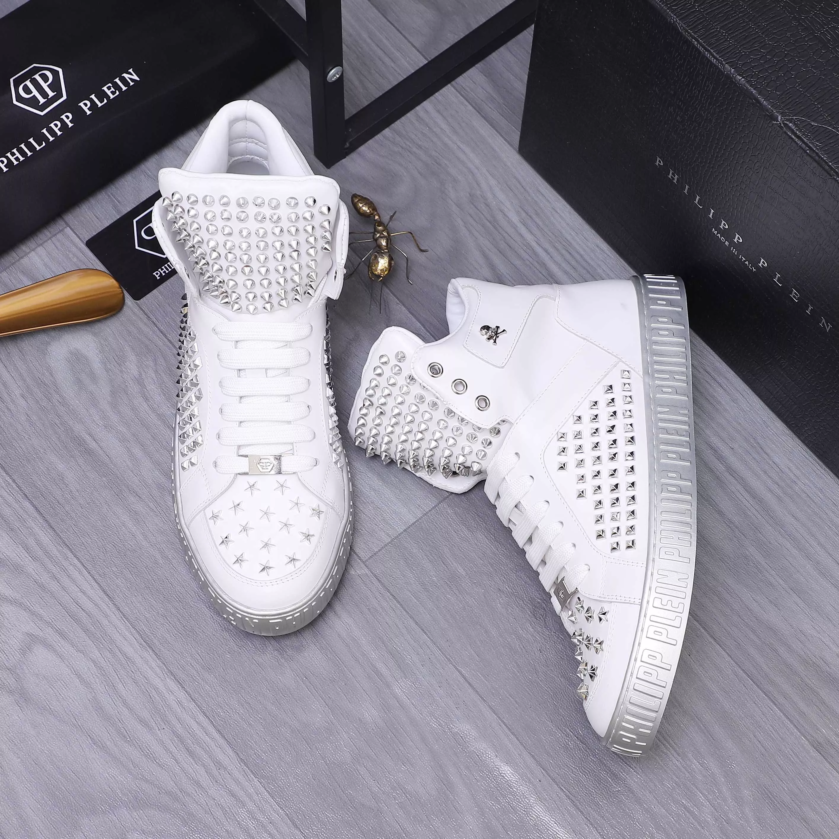 Philipp Plein PP High Tops Shoes For Men Minimalist 8376