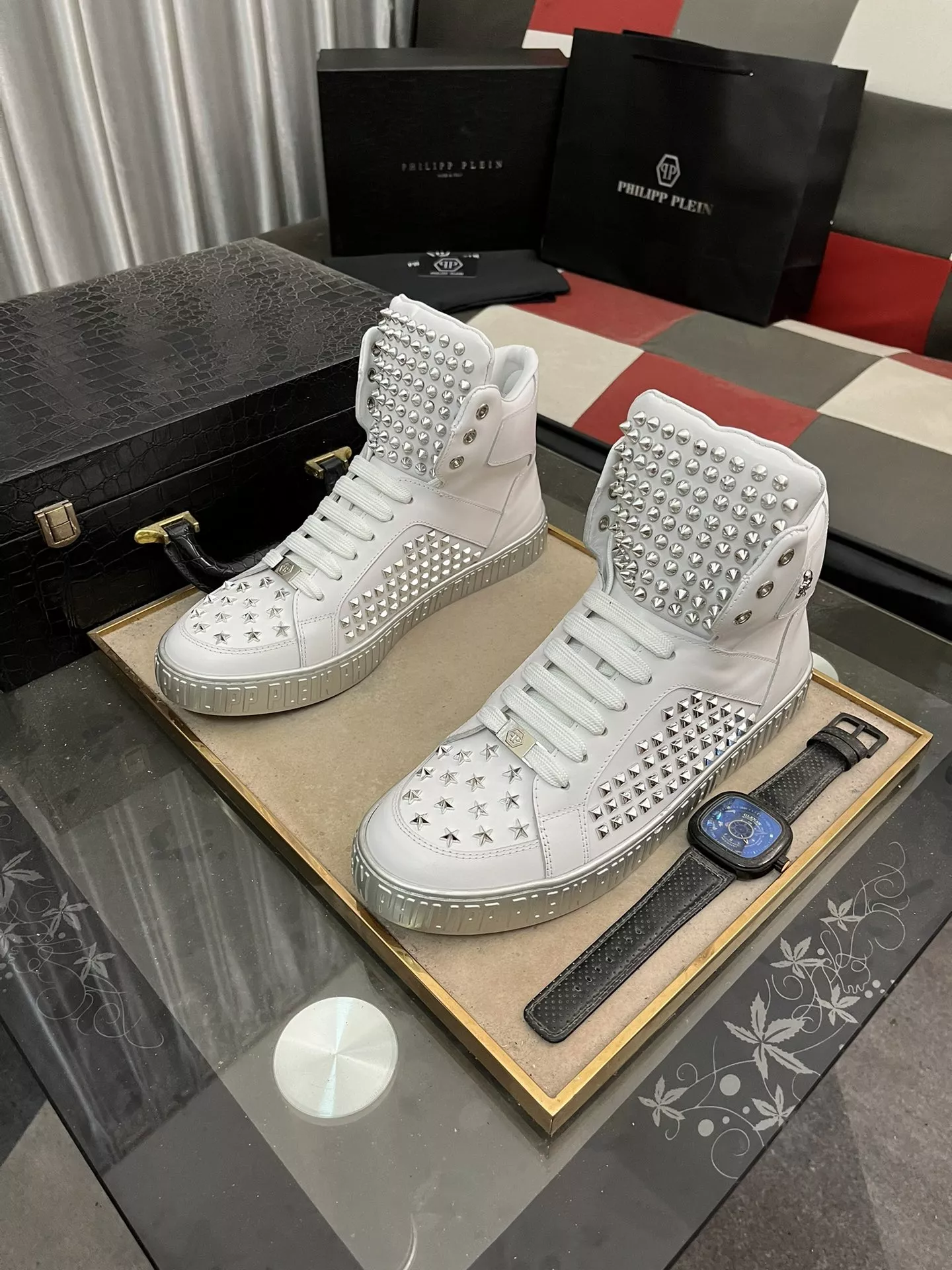 Philipp Plein PP High Tops Shoes For Men NewStyle 4665