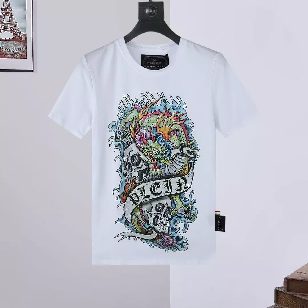 Philipp Plein PP T-Shirts Short Sleeved For Men Bold 8447
