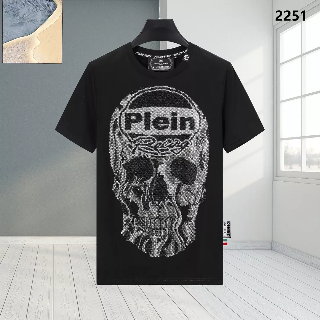Philipp Plein PP T-Shirts Short Sleeved For Men Bright 7091