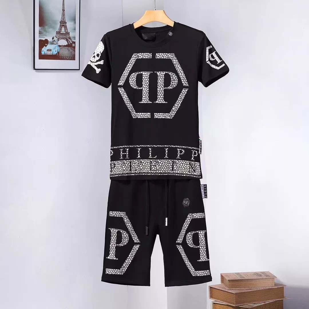 Philipp Plein PP Tracksuits Short Sleeved For Men Minimalist 8957