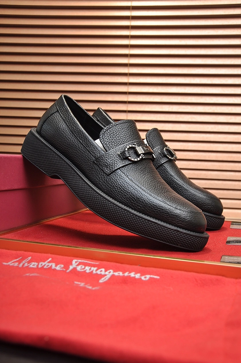 Popular 2375 Salvatore Ferragamo Leather Shoes For Men