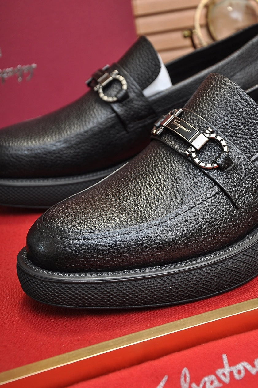 Popular 2375 Salvatore Ferragamo Leather Shoes For Men